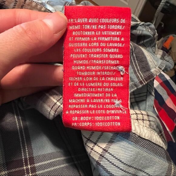 3 for $30! Super dry plaid shirt. Size large. - Picture 9 of 11